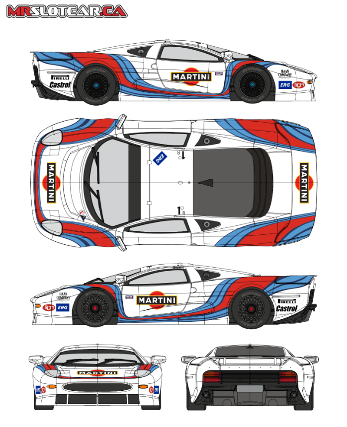 MR Slotcar MR1084 - PRE-ORDER NOW - Jaguar XJ220 C LM #11 Martini - '93 GT Italia Cup