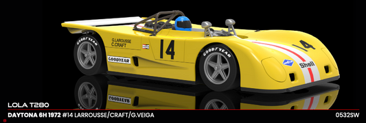 NSR 0532SW - PRE-ORDER NOW! - NSR Lola T280 - Larrousse/Craft/G. Veiga #14 - '72 Daytona