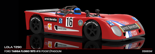 NSR 0566SW - PRE-ORDER NOW! - NSR Lola T290 - Pooky/Pasolini #16 - '73 Targa Florio