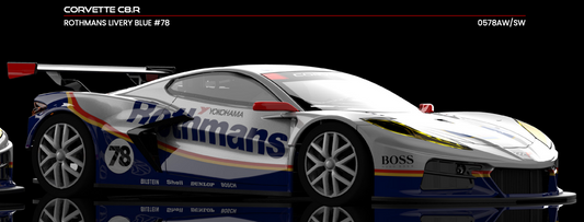 NSR 0578SW - PRE-ORDER NOW! - Corvette C8.R - Rothmans #78