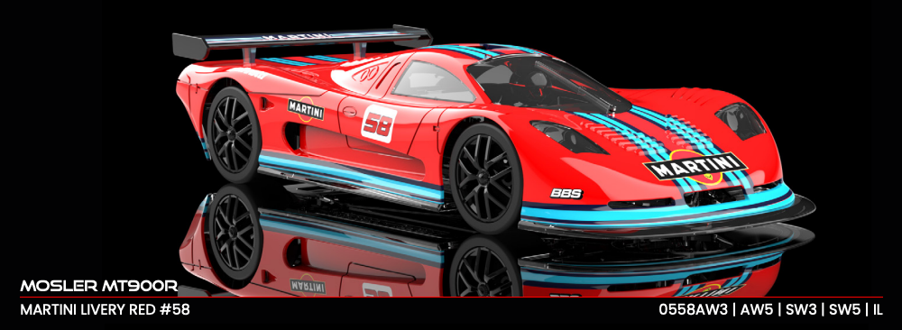 NSR 0558SW5 - PRE-ORDER NOW! - Mosler MT900R - Martini Red #58