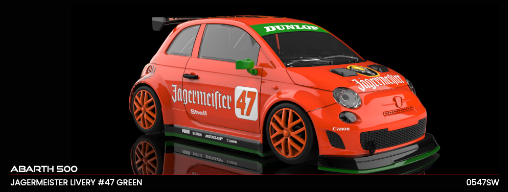 NSR 0547SW - PRE-ORDER NOW! - Fiat Abarth 500 - Jagermeister #47