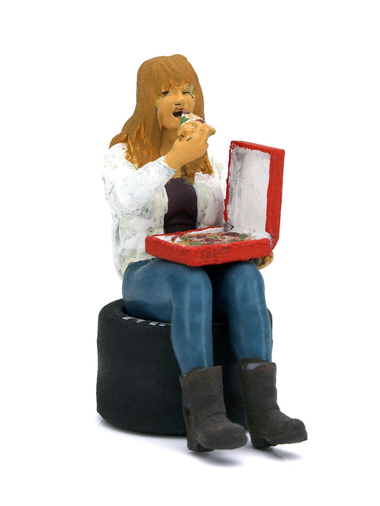 Tara Figures TAR005 - Seated Woman Eating Pizza
