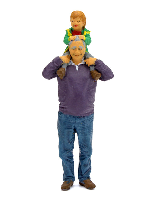 Tara Figures TAR052 - Grandfather with Grandson on His Shoulders