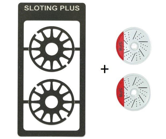Sloting Plus SP029913 - Montecarlo Hubcaps + Brake Discs - for 15.9mm wheels