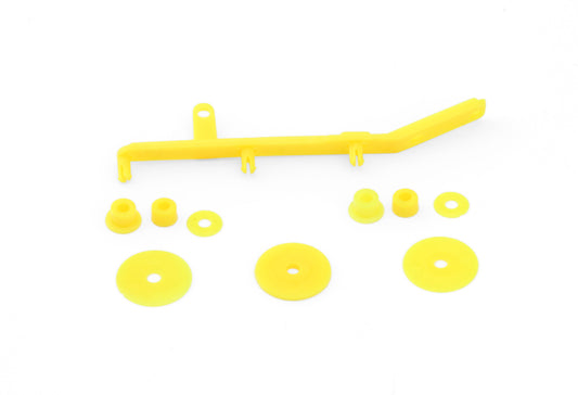 Slot.it CH98Y - Tensioner, flanges and spacers for 4WD system - Yellow