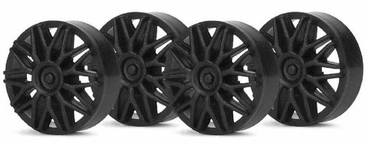 Slot.it PA03B - Wheel Inserts - BBS type - Black - for 15.8mm wheels - pack of 4