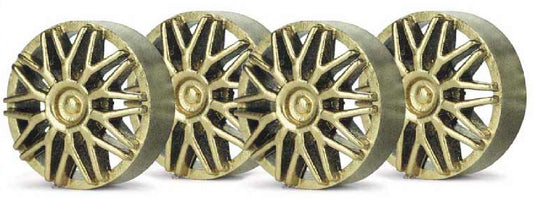 Slot.it PA03G - Wheel Inserts - BBS type - Gold - for 15.8mm wheels - pack of 4