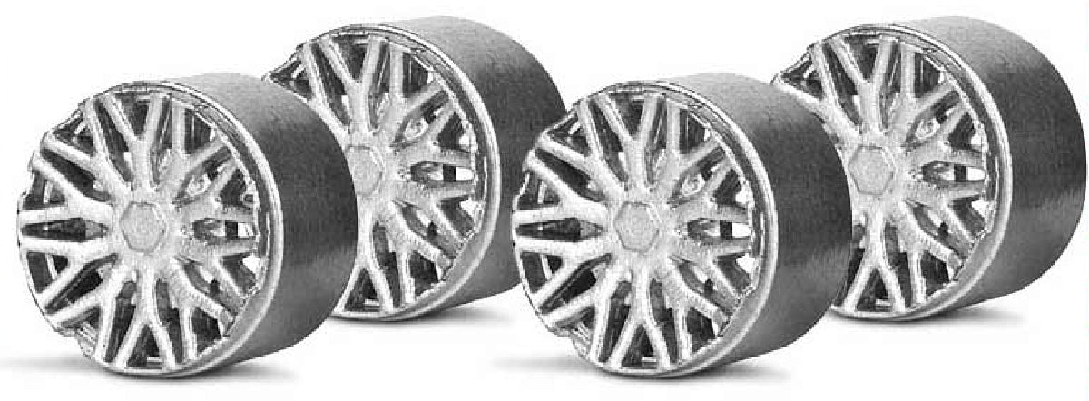 Slot.it PA13S - Wheel Inserts - BBS type - Silver - for 14.4mm F1 wheels - pack of 4